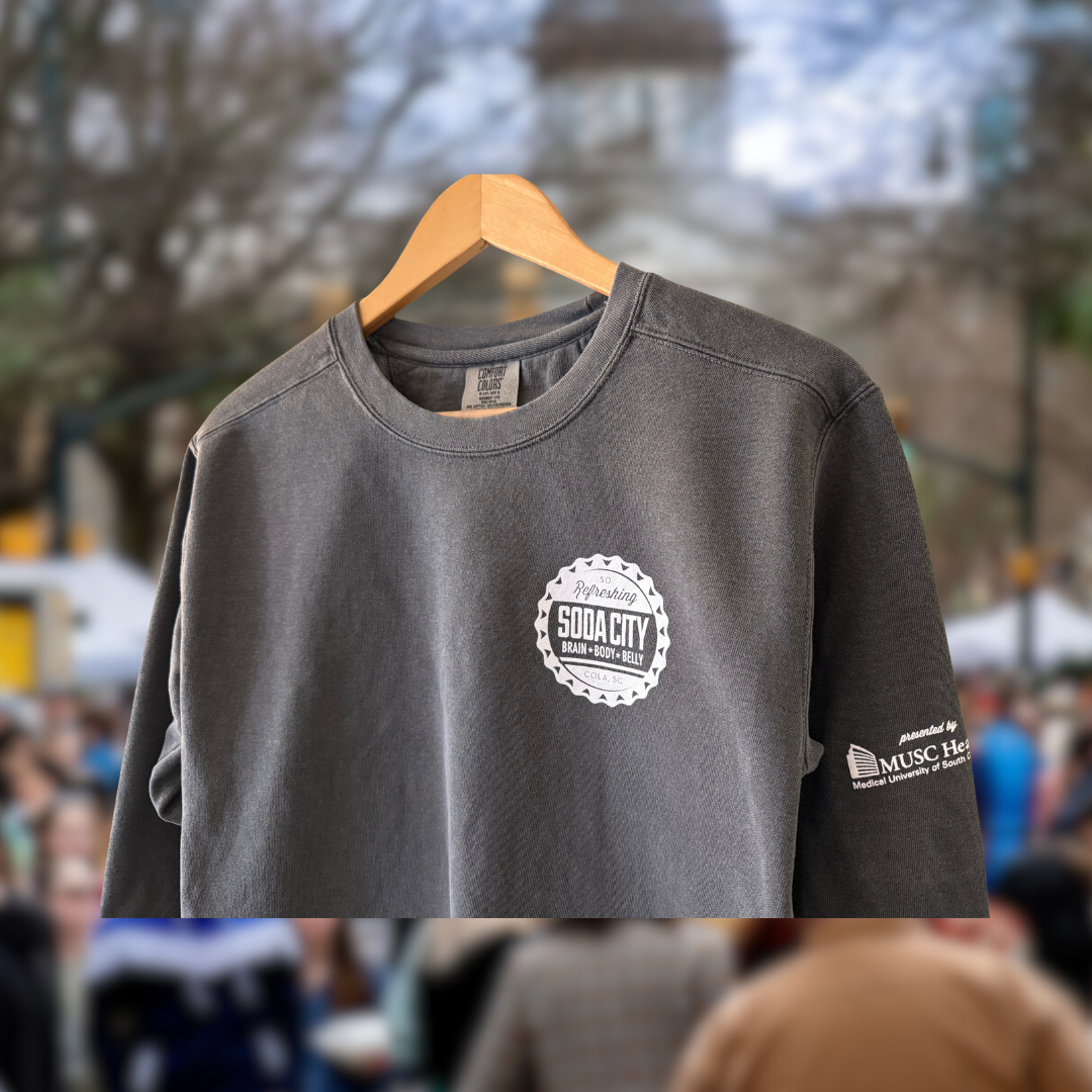 Soda City Market Heavyweight Comfort Colors Pepper Sweatshirt