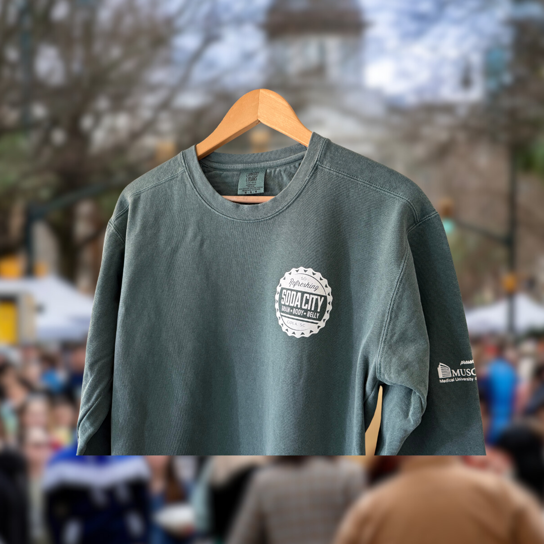 Soda City Market Heavyweight Comfort Colors Spruce Sweatshirt