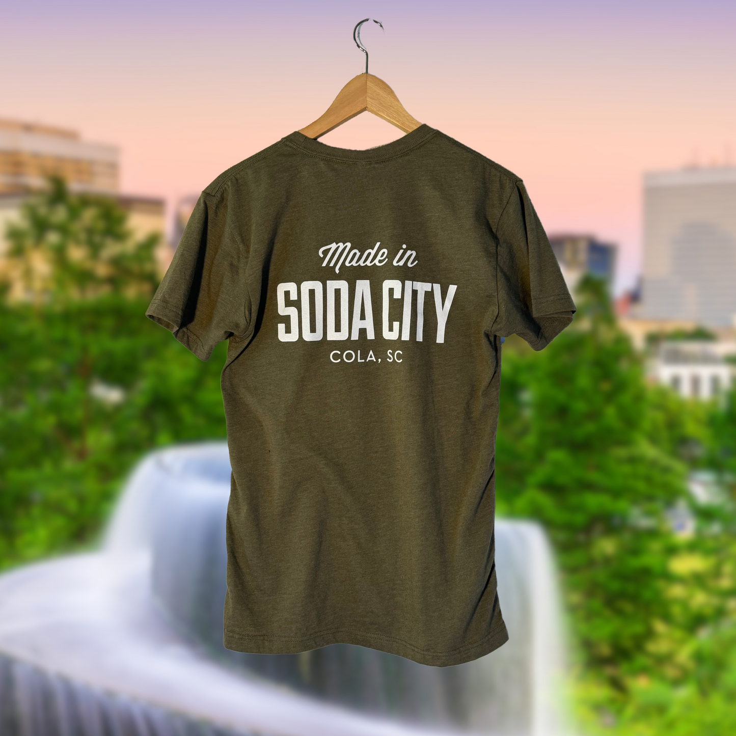 Soda City Market Unisex Military Green Shirt